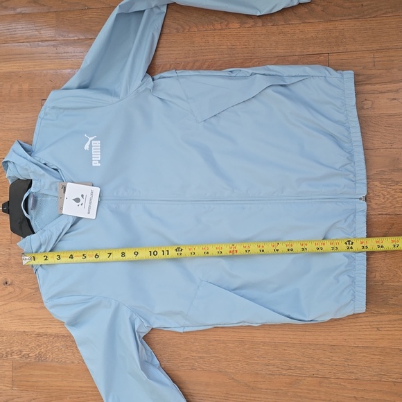 PUMA BRAND SIGNATURE WOMEN'S LIGHT BLUE FRONT ZIPPERED HOODED JACKET SIZE SMALL - Picture 13 of 16